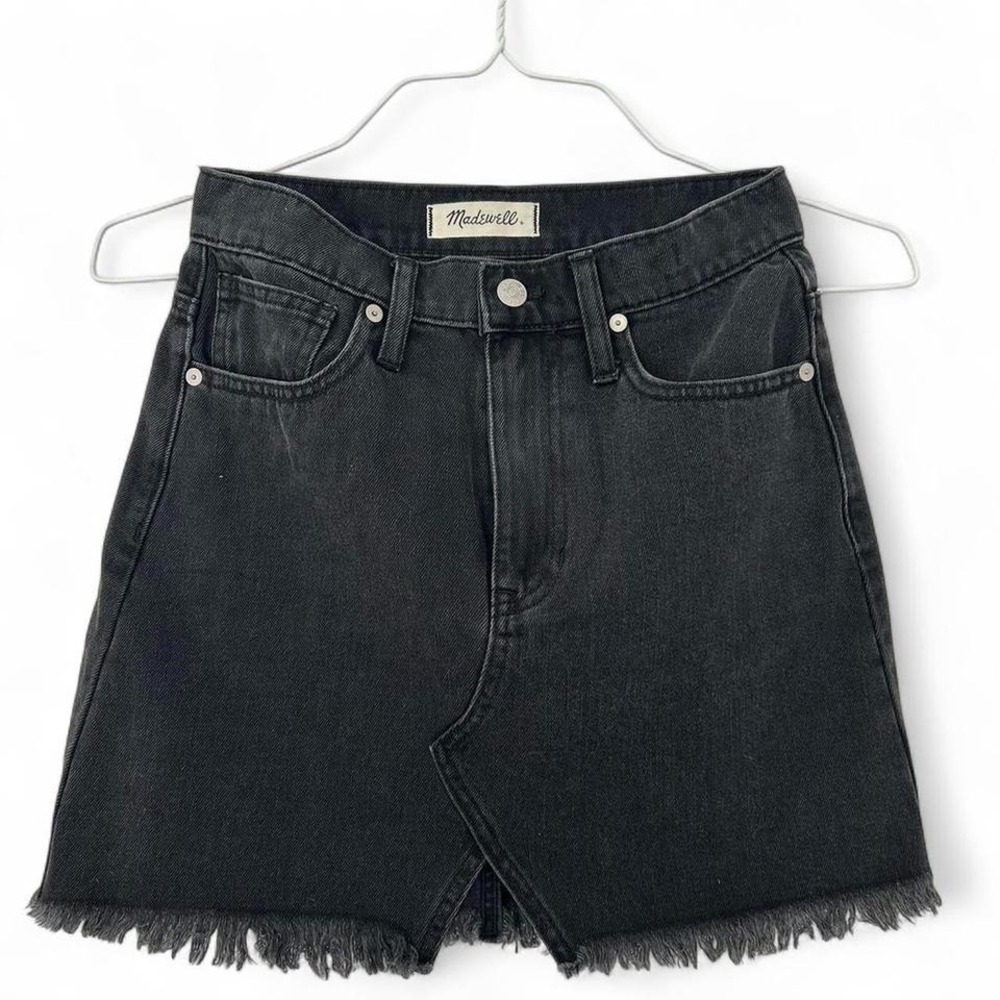 NWT Madewell Black Denim Skirt